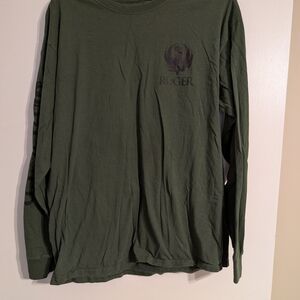 Kruger Green Long Sleeve Tee Soft Casual Style